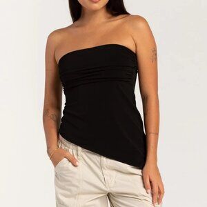 BDG Urban Outfitters Asymmetrical Bandeau Womens Top Black